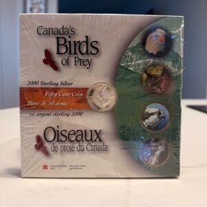 Canada’s Birds of Prey — 2000 Sterling Silver 50¢ Coin (RCM, Sealed)